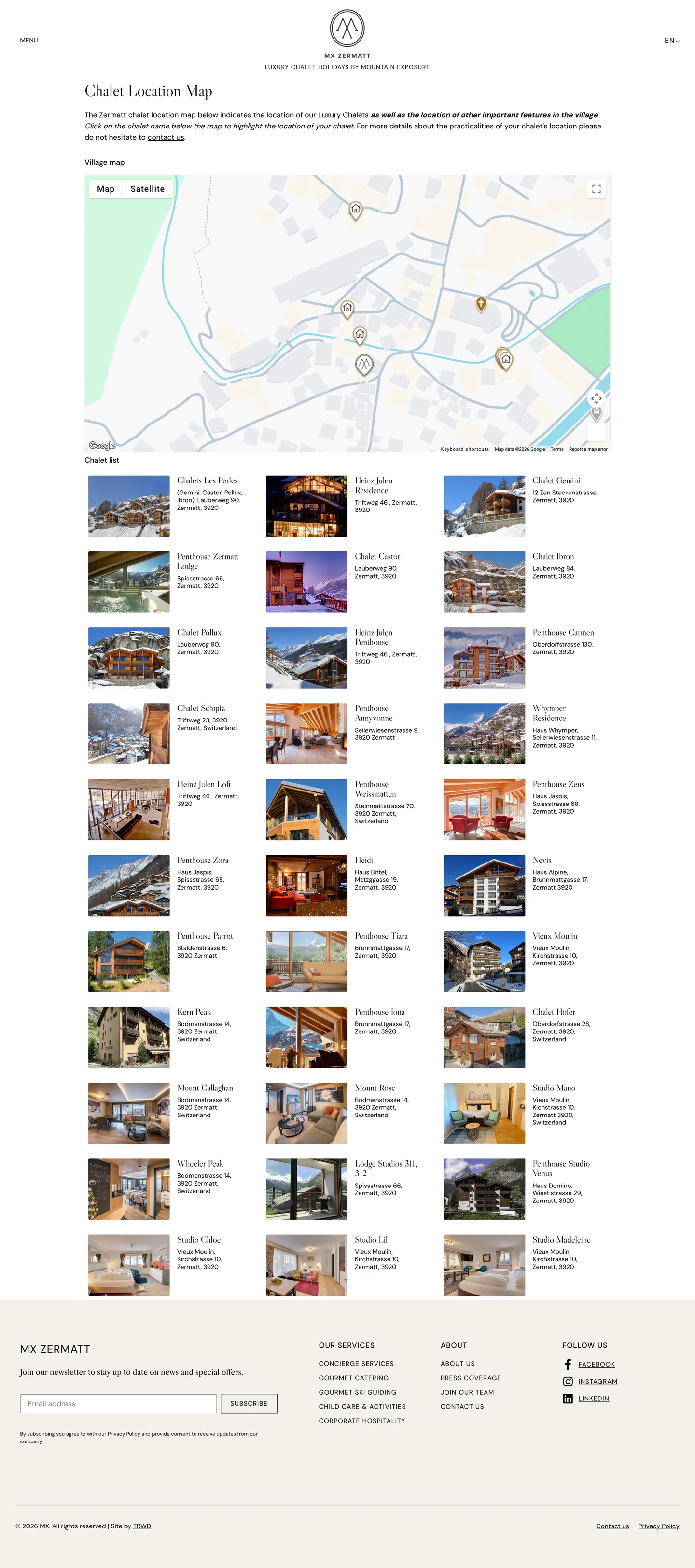 MX Zermatt interactive property map